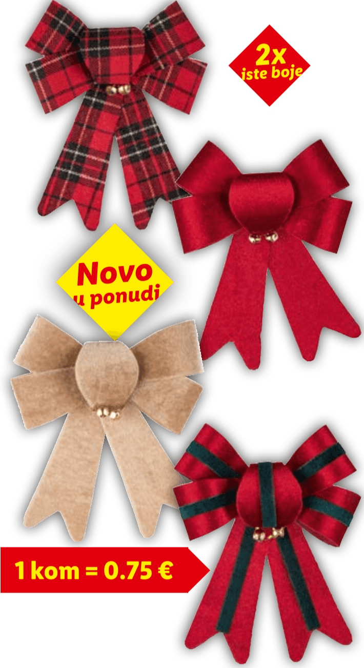 LIVARNO home Ukrasne mašne 2 komada u setu