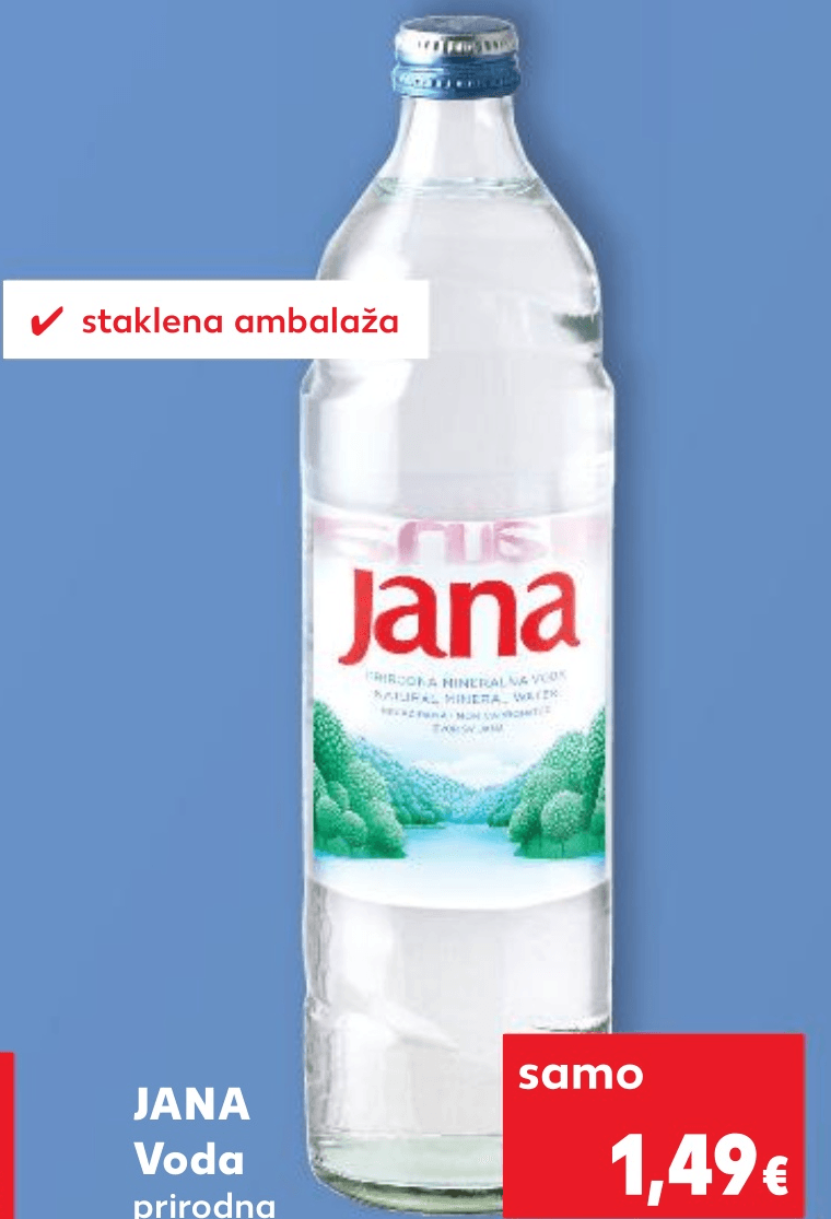 Jana Voda prirodna mineralna 0,75 L