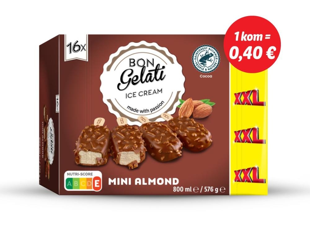 Bon Gelati Mini mix sladoled badem XXL 16 x 50 ml