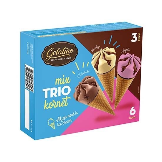 Gelatino Sladoled kornet 6x120 ml