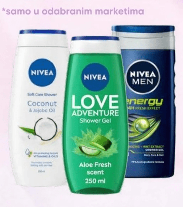 NIVEA Shower gel love adventure/coconut/men energy 250ml