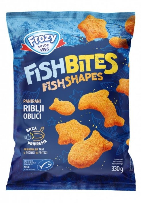 Frozy Panirani riblji oblici ili panirani kolutići lignje 330 - 400 g