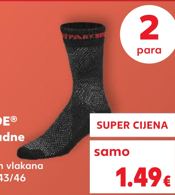 Parkside Muške radne čarape 2 para