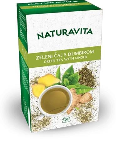 Naturavita Zeleni čaj s đumbirom 20 vrećica, 40g