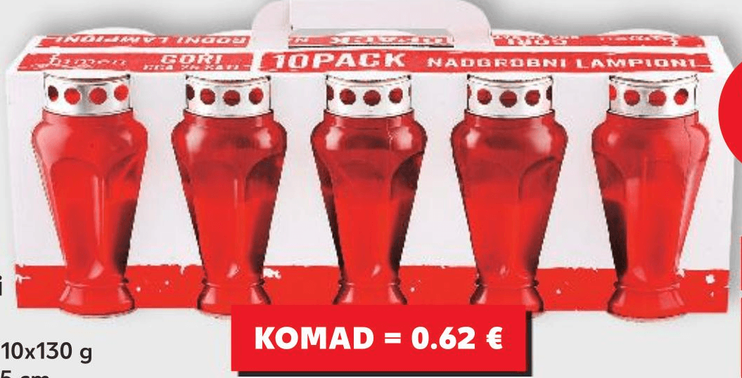 Nadgrobni lampion 10 kom