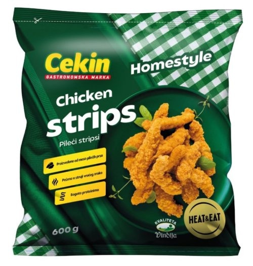 Pileće panirane kockice ili strips Cekin 600 g