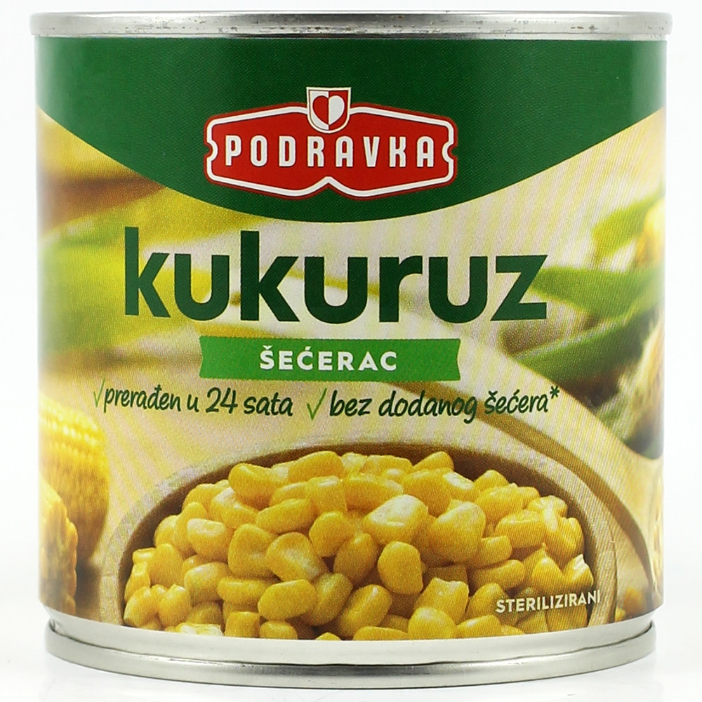 PODRAVKA KUKURUZ ŠEĆERAC 340 g Podravka