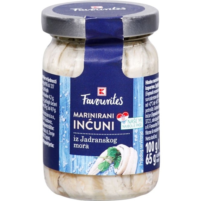 Favourites Fileti mariniranih inćuna 100 g
