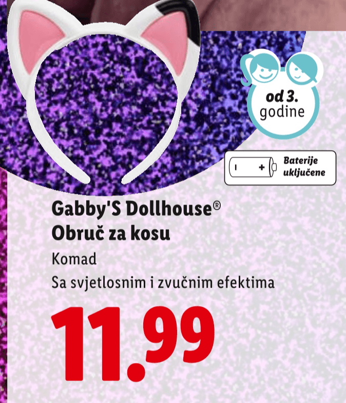 Gabby's Dollhouse Obruč za kosu Komad