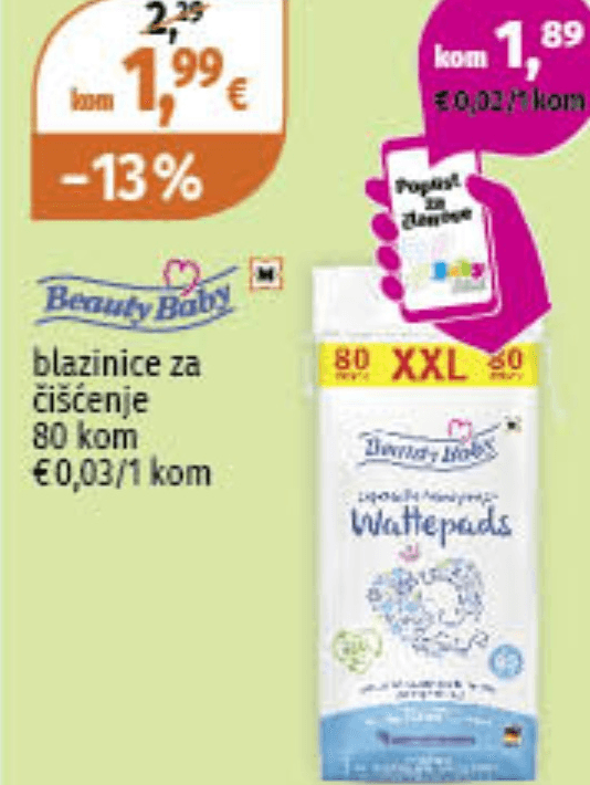 Beauty Baby Wattepads 80 XXL