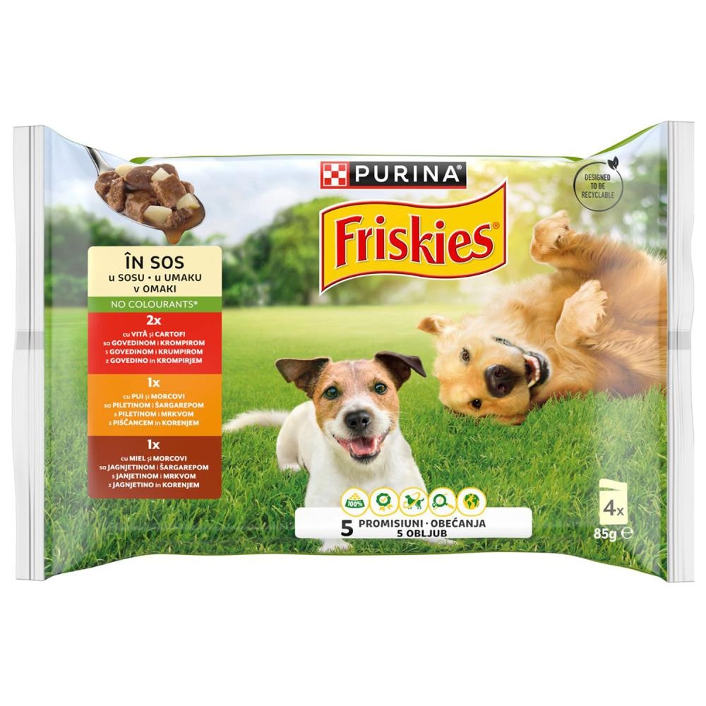 Friskies Purina Hrana za pse 4 x 85 g Friskies Purina