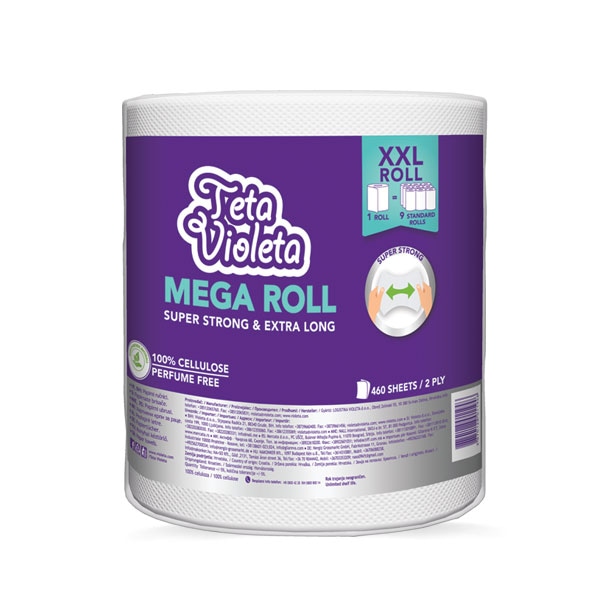 Papirnati ručnik Teta Violeta 1/1, 2 sl., 460 listića Violeta