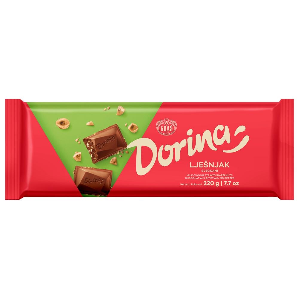 Čokolada Dorina Sjeckani lješnjak 220 g Kraš