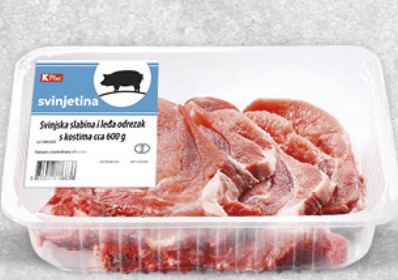 K Plus Svinjska slabina i leđa cca 600g