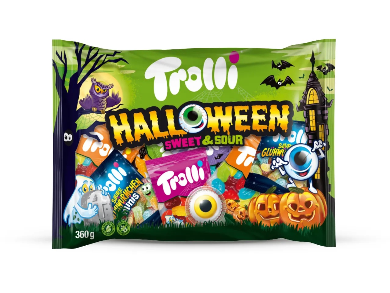 Trolli Halloween Sweet & Sour Mix gumeni bomboni 360 g