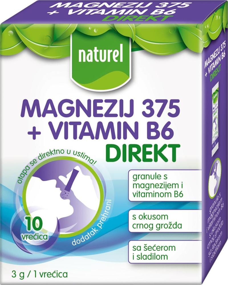 Naturel direkt granule s magnezijem i vitaminom B6 10 vrećica, 30 g