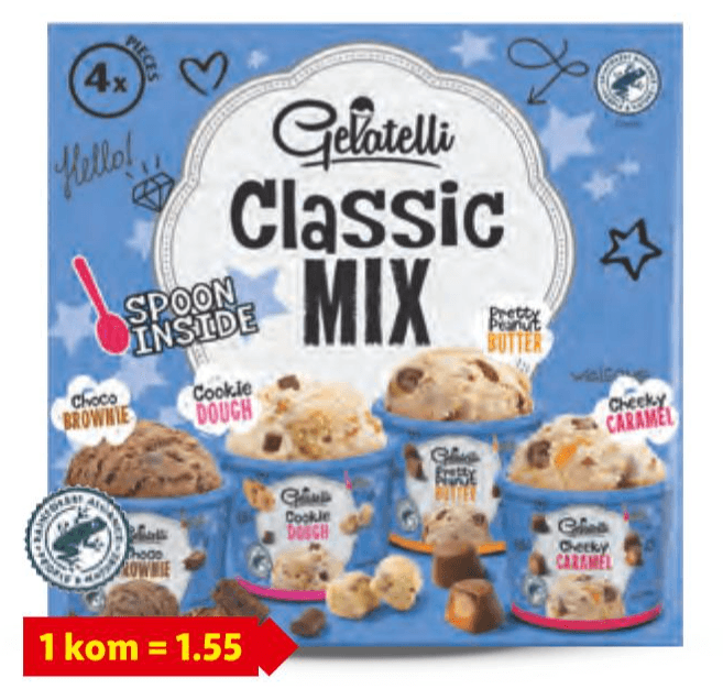 Gelatelli Sladoled Classic mix 4 x 150 ml