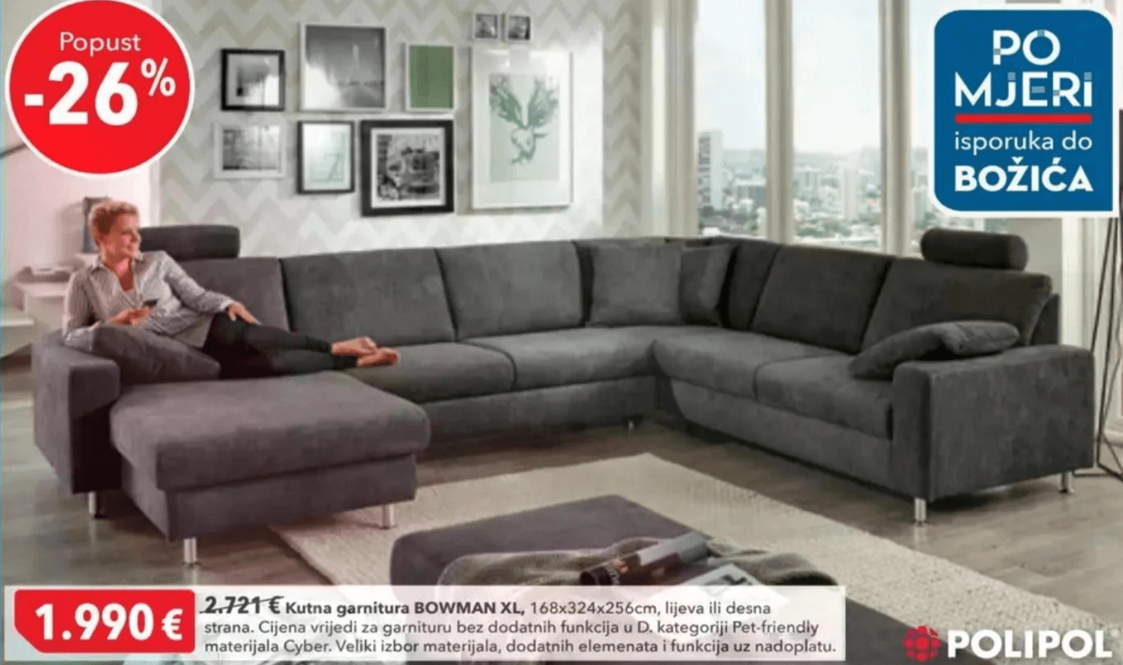 Kutna garnitura BOWMAN XL