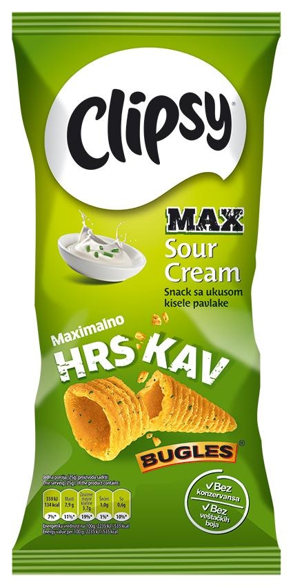 Clipsy Max kiselo vrhnje 25 g