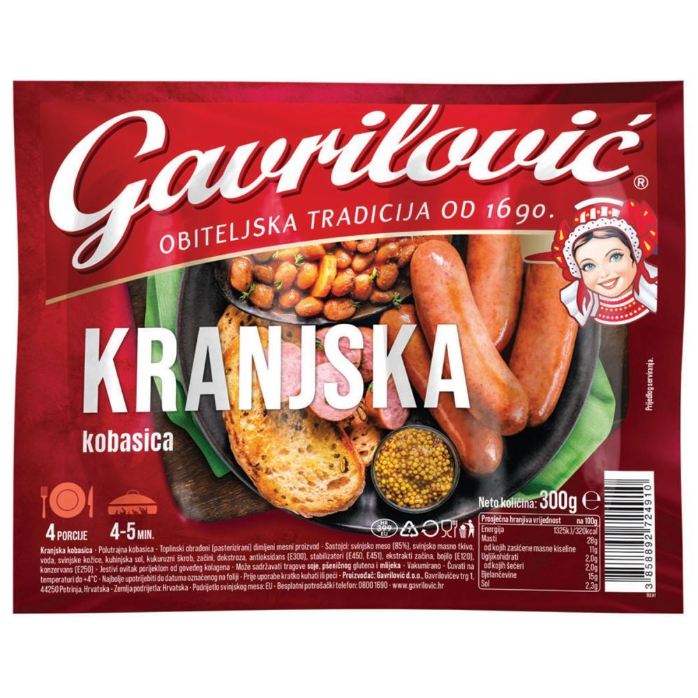 Gavrilović Kranjska kobasica 300 g Gavrilović