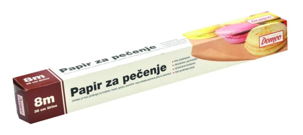 Domeo Papir za pečenje 8 cm, 38 cm, 1 kom