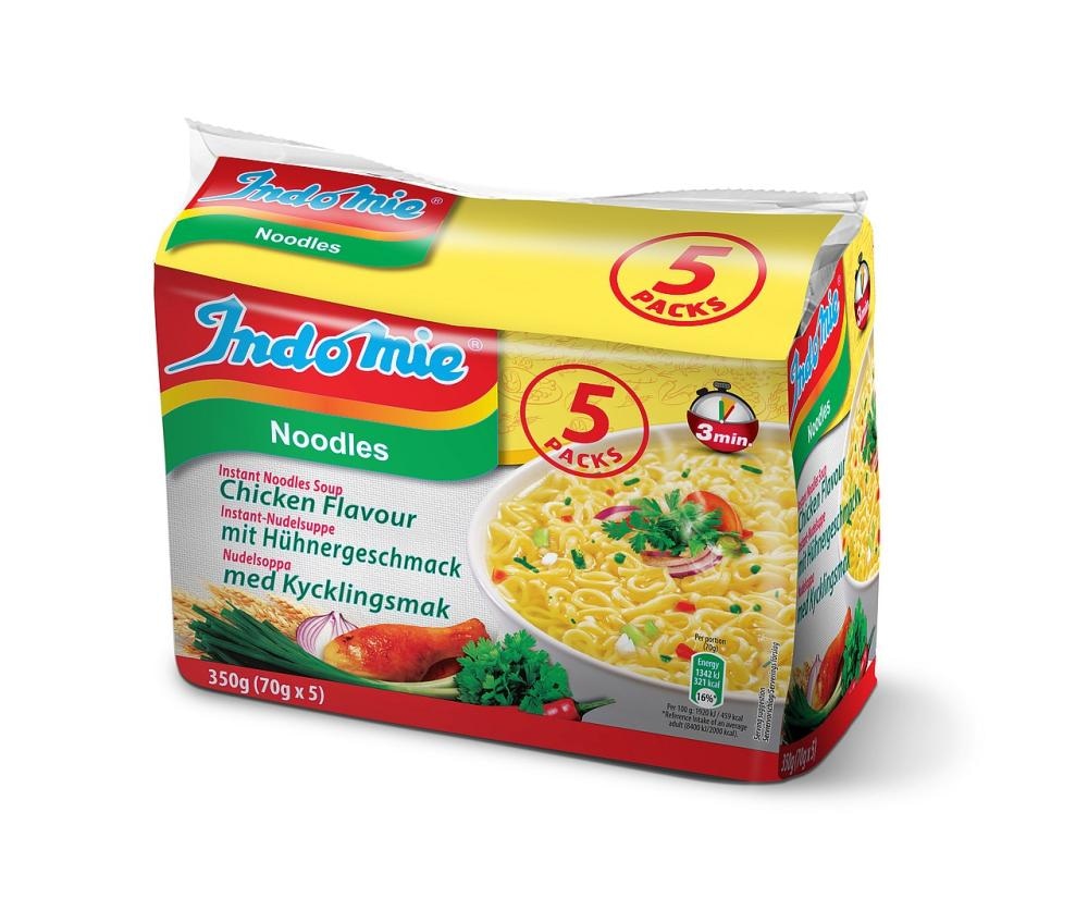 Instant juha s rezancima Indomie 5 x 70 g, 5 x 75 g