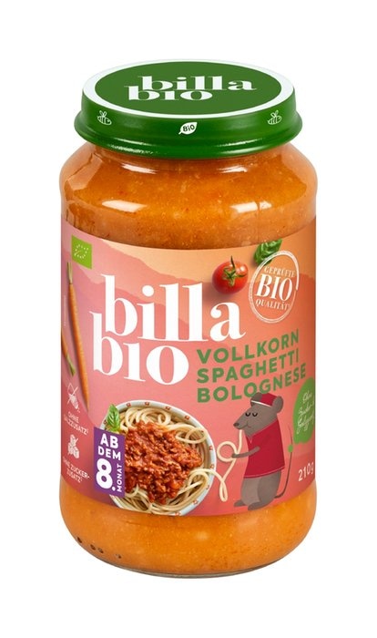 BILLA BIO Kašica špageti bolonjez 210 g