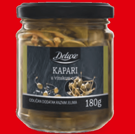 Kapari u vinskom octu 180 g (ocijeđene mase)