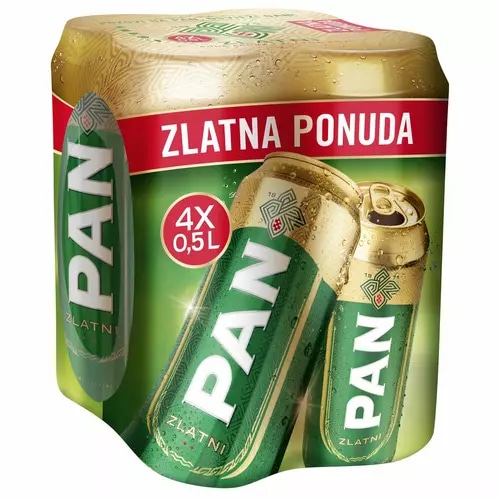 PAN ZLATNI Pivo 4 x 0,5 l