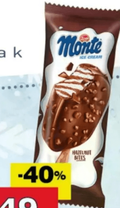 Sladoled Monte Lješnjak 100 ml/ 66 g