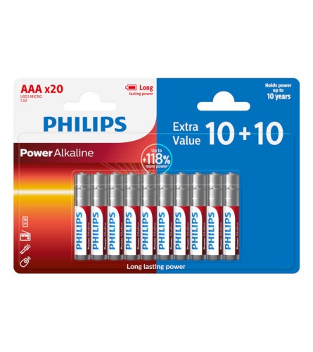 Philips Baterije 20 baterija u paketu