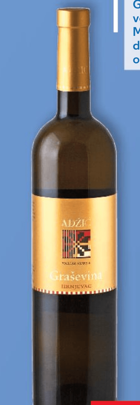 ADŽIĆ Bijelo vino Graševina 0,75 L