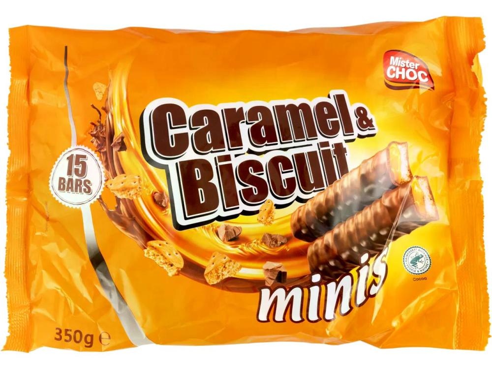 Caramel & Biscuit minis 350 g Mister Choc