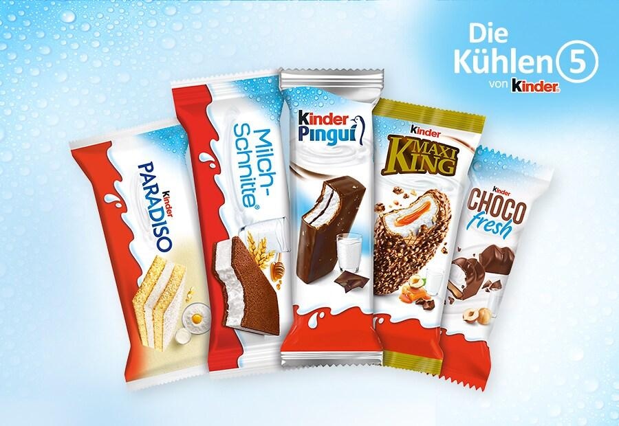 Kinder Milchschnitte, Pingui, Maxi King, Choco Fresh ili Paradiso