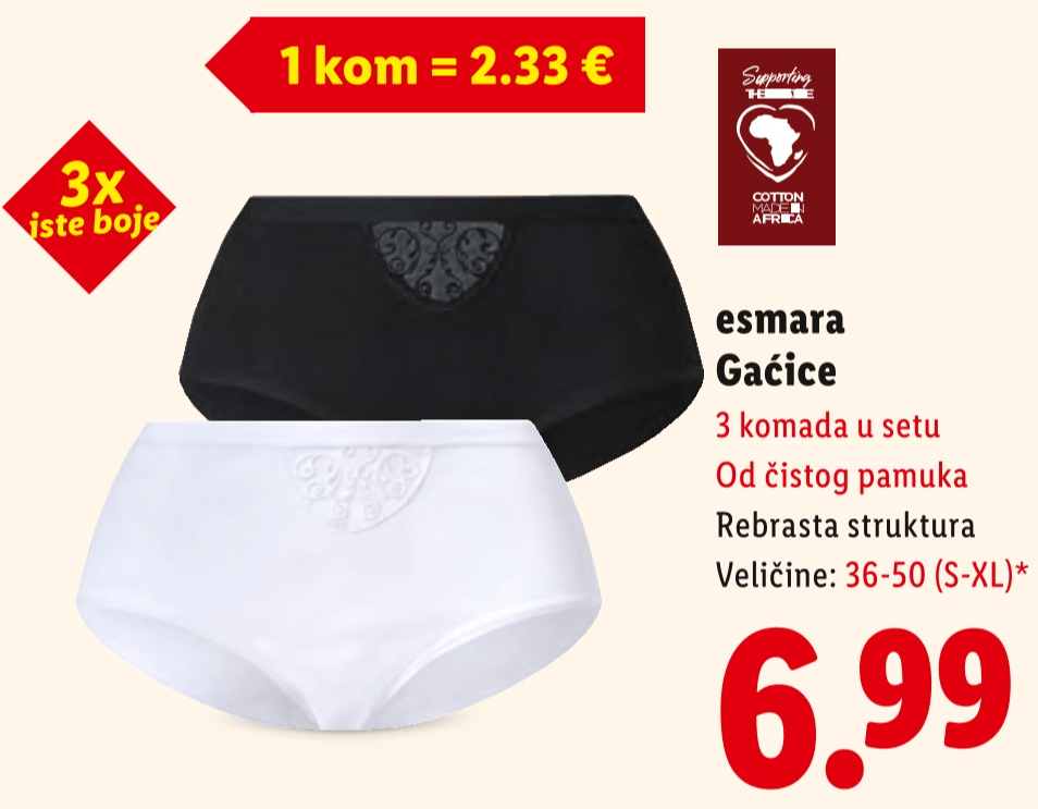 Esmara Gaćice 3 komada u setu