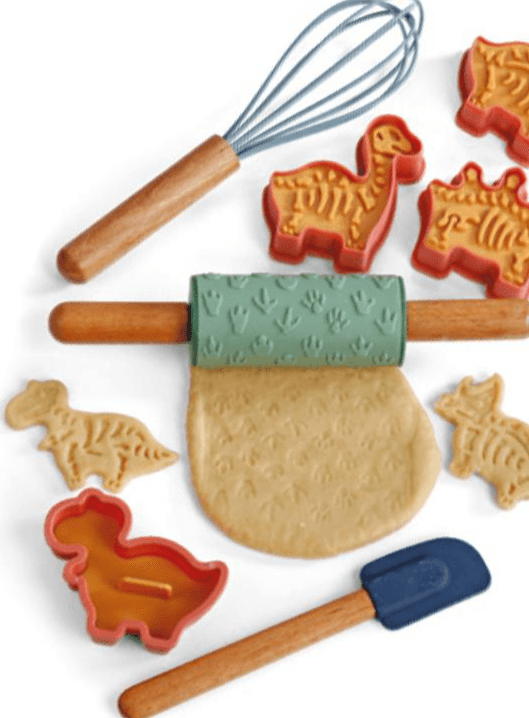 Dječji set kalupa i pomagala za izradu kolačića Dinosaur 7-dijelni, 1 set