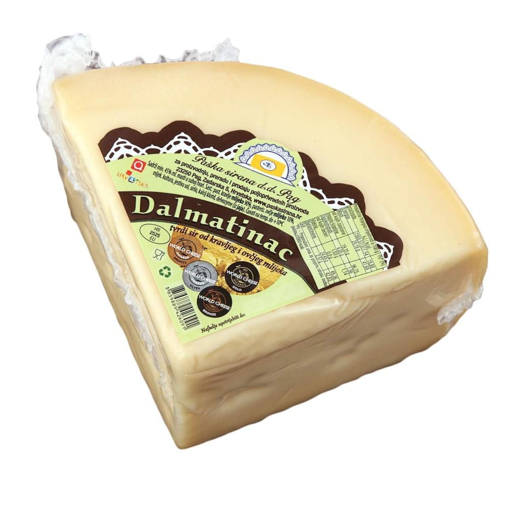 Paška sirana Dalmatinac Sir od kravljeg i ovčjeg mlijeka 1 kg