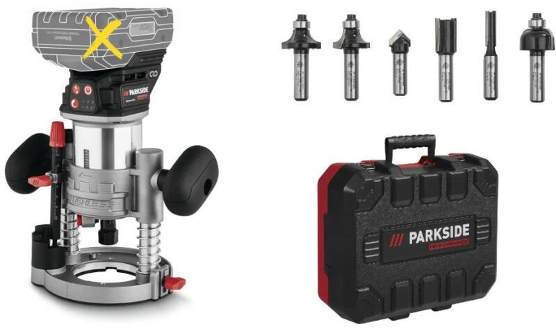 Parkside Performance Aku višenamjenska glodalica 3u1 pakiranje