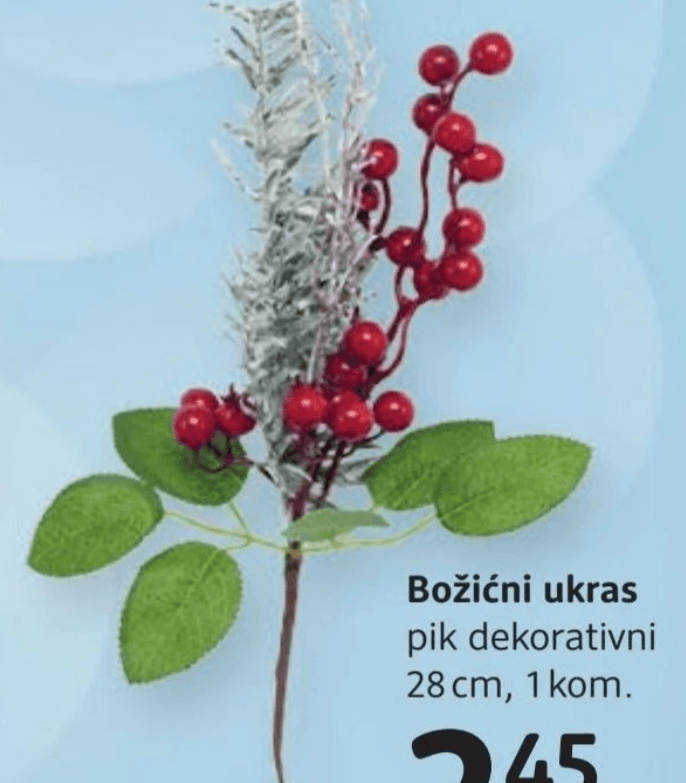 Božićni ukras pik dekorativni 1 kom.