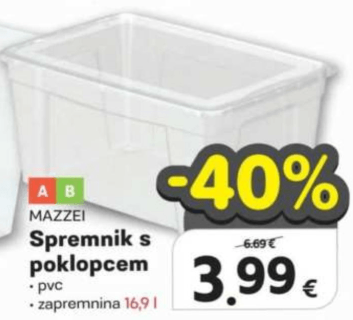 Mazzei Spremnik s poklopcem 16,9 l