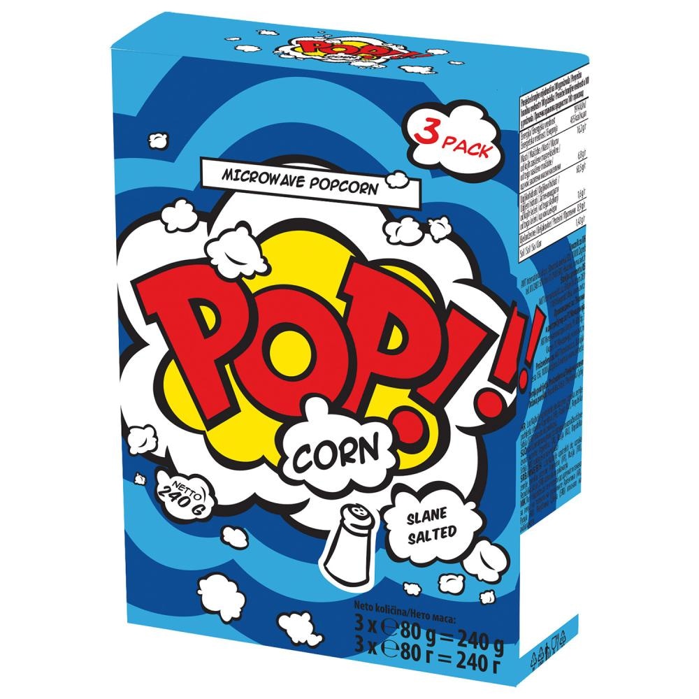 Pop!!! Kokice za mikrovalnu pećnicu 3 x 80 g