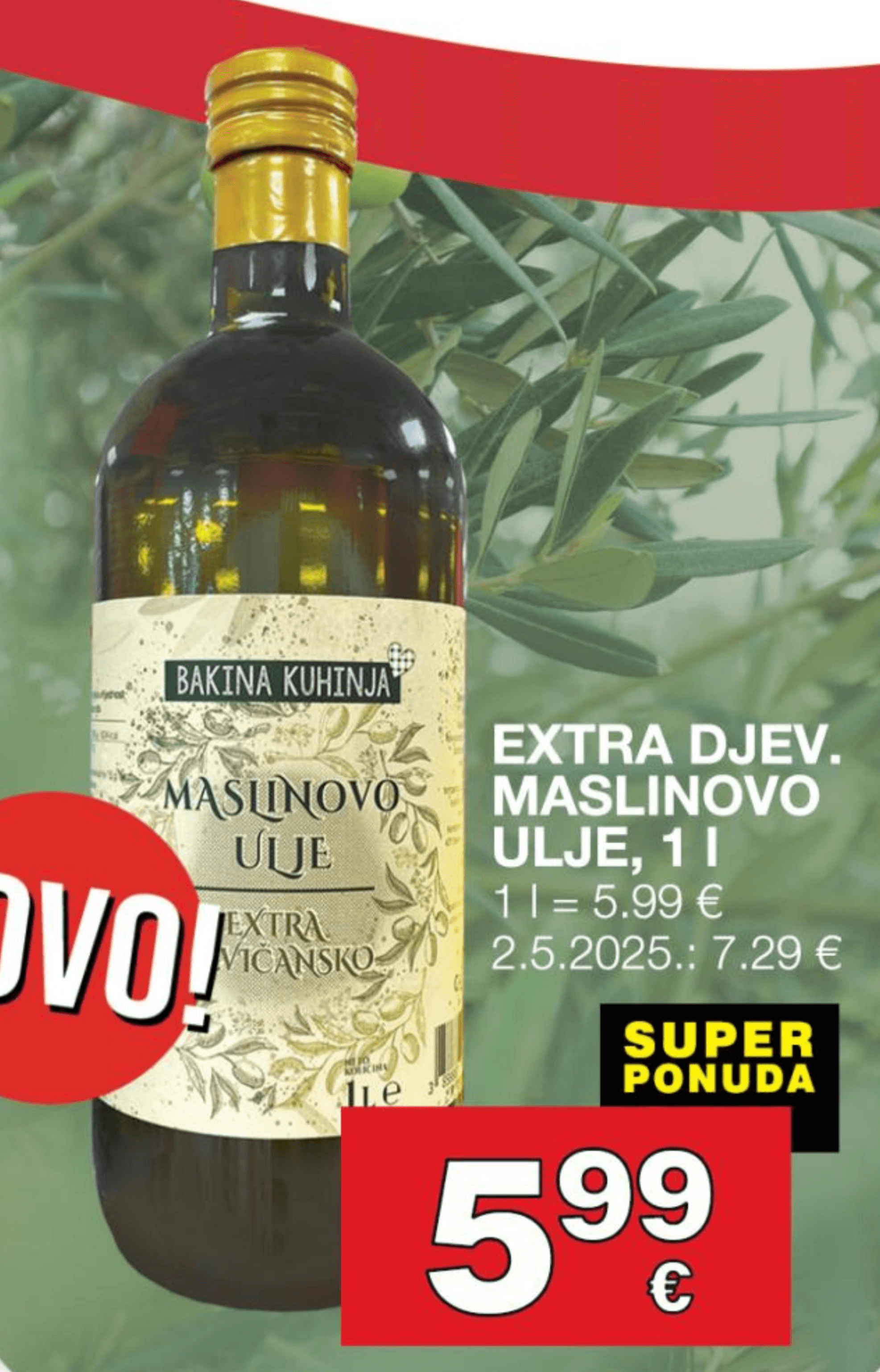 Extra Djev. Maslinovo Ulje 1 l