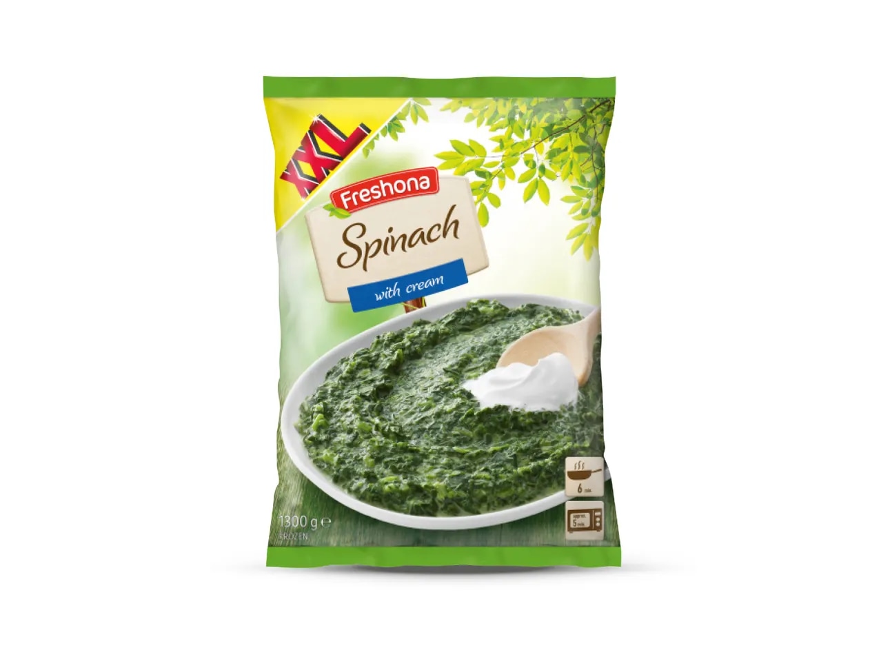 Freshona Špinat s vrhnjem 1,3 kg