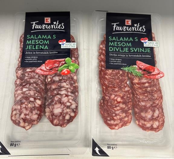 Salama divlja svinja ili jelen 80 g