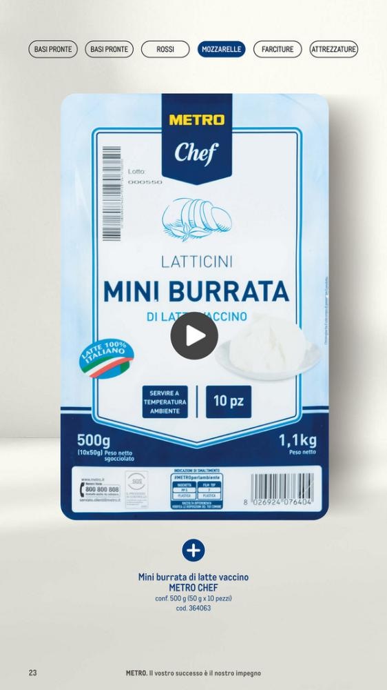 METRO CHEF STRACCIATELLA BURRATA 500 g METRO Chef