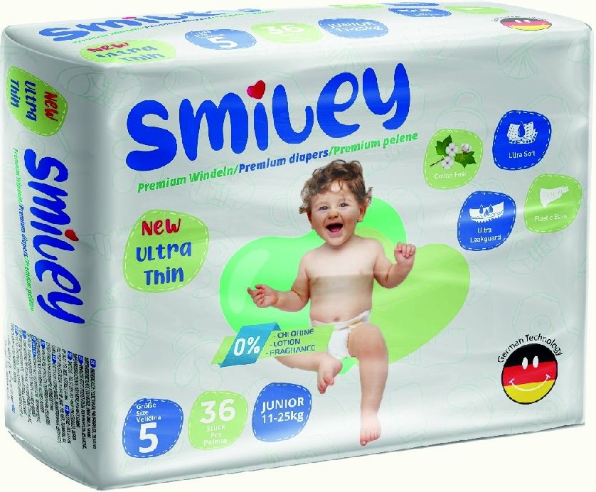 Smiley Dječje pelene 36 - 40 kom Smiley