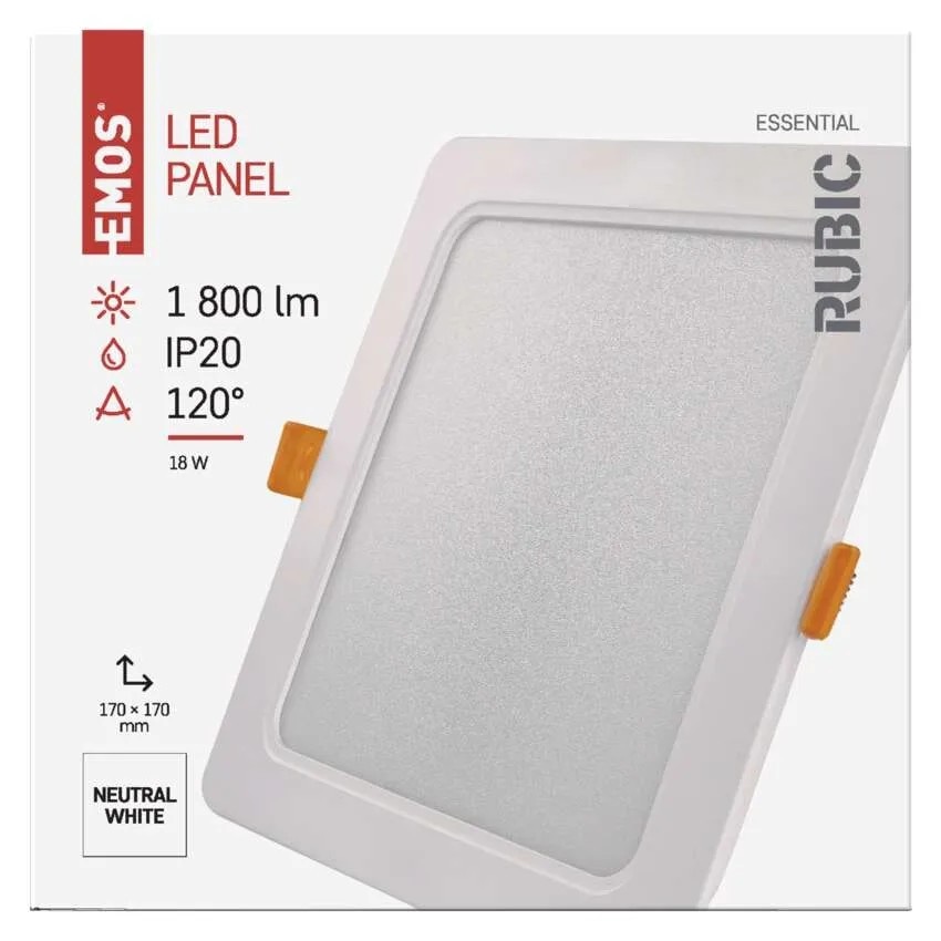 Ugradbeni LED panel RUBIC četvrtasti (18 W)