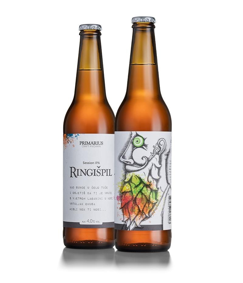 Primarius pivo Ringišpil 0,5 l Primarius