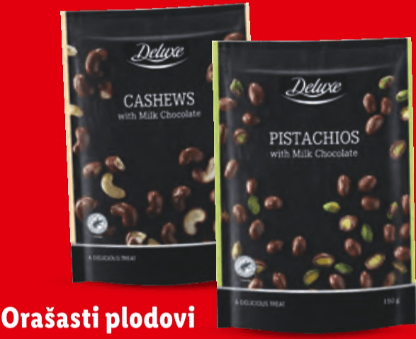 Orašasti plodovi s mliječnom čokoladom 175 g
