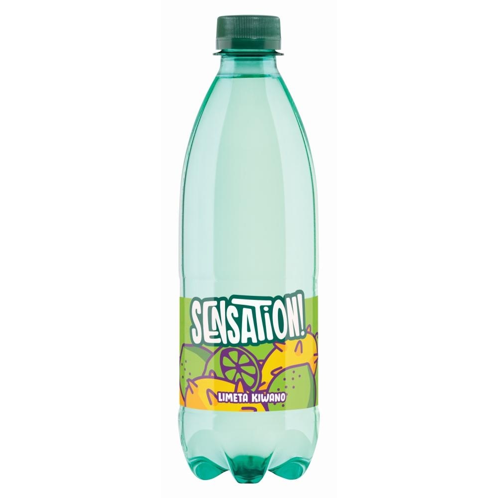 Voda gazirana s okusom limeta-kiwano 0,5 l Sensation